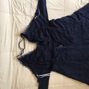 Lulu navy blue dress with lace